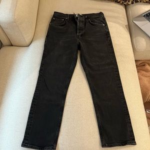 AGOLDE Riley Cropped Jeans - black/dark grey